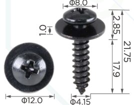 99460 Саморез автомобильный металиический c плавающей шайбой, толщиной 4.1мм