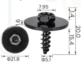 99464 Саморез автомобильный металиический, c плавающей шайбой 5.1 BMW  07149126886