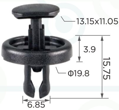 89180 Клипса автомобильная (крепёжное изделие) TOTOTA