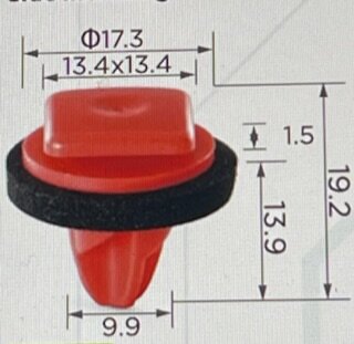 95288 Клипса FIAT, ALFA ROMEO, Maserati, Chrysler  735537083, 52003457