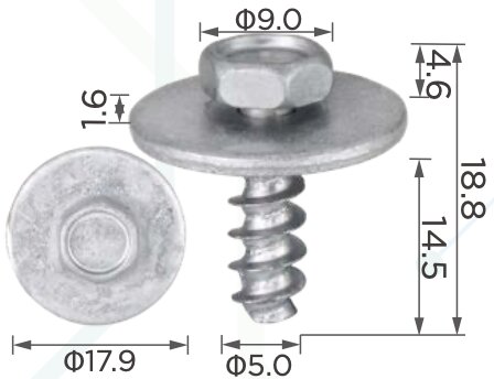 99466 Саморез автомобильный металиический, c плавающей шайбой BMW 7147151963
