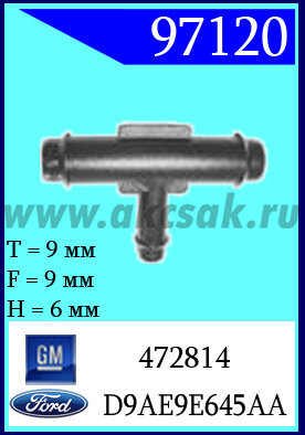 97120 Клипса автомобильная (крепёжное изделие) Ford, GM