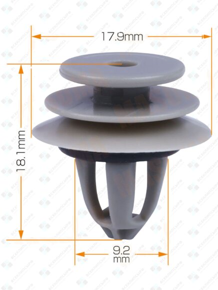 92134-2 Клипса автомобильная (крепёжное изделие) BMW, MINI (серая)