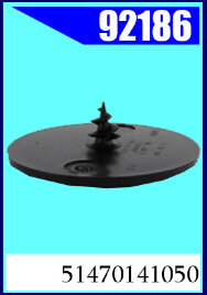 92186 Клипса крепления ковриков BMW(с липучкой)