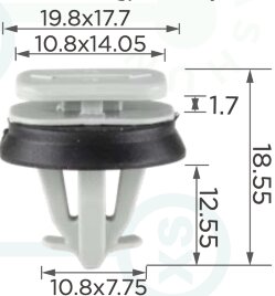95293 Клипса автомобильная (крепёжное изделие) IVECO