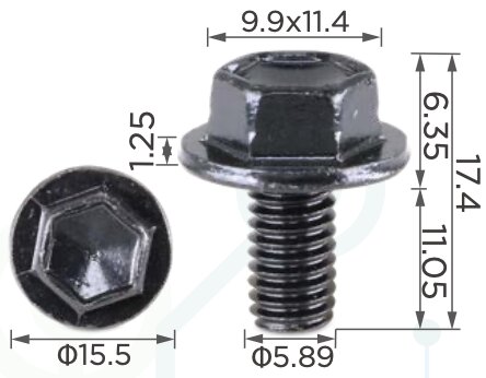 99470 Болт автомобильный 6x11 TOYOTA 9010506137