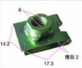 99375 Закладная усиленная под винт м6 14.2х17.3
