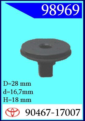 98969 Клипса автомобильная (крепёжное изделие) TOYOTA