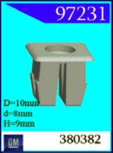 97231 Клипса автомобильная (крепёжное изделие) GM