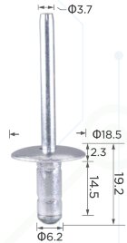 99484 Заклёпка стальная VW толщиной 6.2mm
