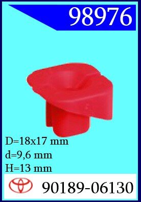 98976 Клипса автомобильная (крепёжное изделие) TOYOTA