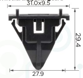 89205 Клипса автомобильная (крепёжное изделие) Toyota