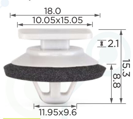 98947-1 Клипса автомобильная (крепёжное изделие) MAZDA E11451W24, KD5351SJ3A