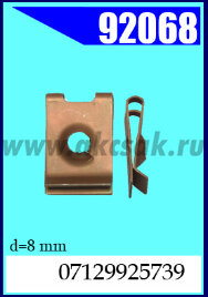 92068 Клипса автомобильная (крепёжное изделие) BMW