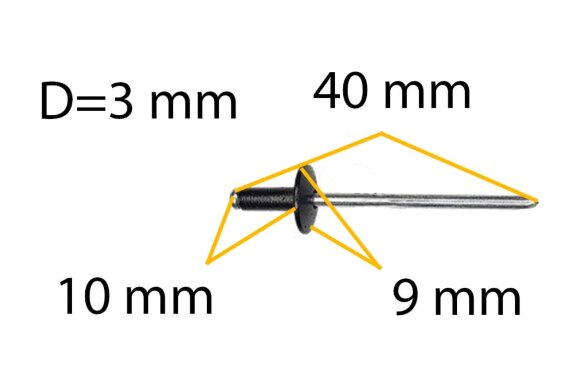 99397 Заклёпка металическая 3х10х9х40 Ford N805759S100