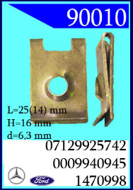 90010 Пластина под саморез d= 6,3 мм