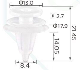 97346-1 Держатель панели боковой двери белый Chrysler 6504014