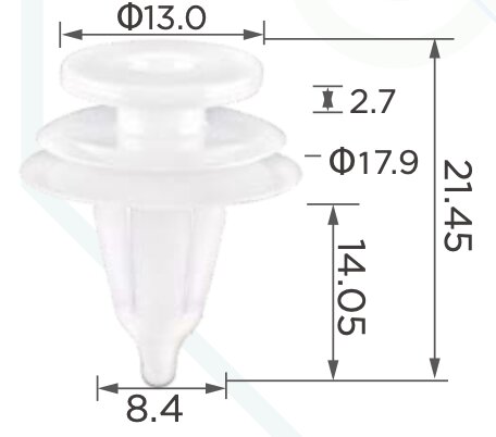 97346-1 Держатель панели боковой двери белый Chrysler 6504014
