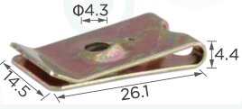 99405 Закладна скоба(гайка) под саморез 4.2мм 26х14.3