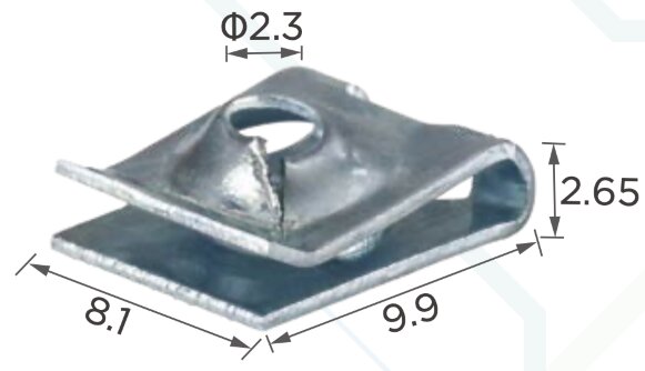 99413 Закладна скоба(гайка) под саморез 2мм 8х10