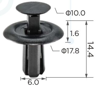 89010-1 Клипса автомобильная (крепёжное изделие) MAZDA B467-68-AC3 02, gj2168885b02