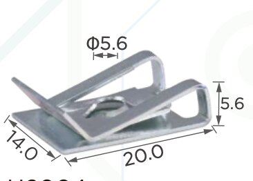 99416 Закладна скоба(гайка) под саморез 3.1мм 20.5х14 Renault 4A0853107
