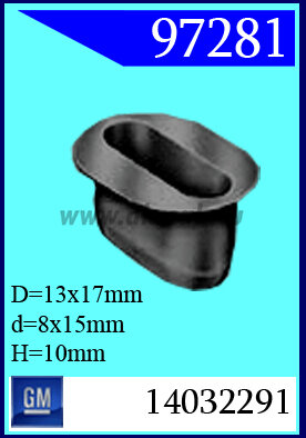 97281 Клипса автомобильная (крепёжное изделие) GM