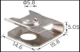 99417 Закладна скоба(гайка) под саморез 3.7мм 14.5х16 Ford 1069428, W715835S300