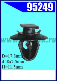 95249 Клипса автомобильная (крепёжное изделие) FIAT