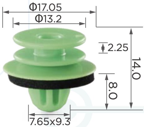 93193 Клипса автомобильная (крепёжное изделие) A0019914198