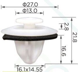 86028 Клипса обшивки Great Wall 09630210