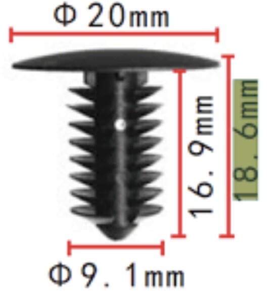 86029 Клипса автомобильная BYD 1029180800, BYDQ832B8314