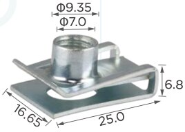 99428 Закладна скоба(гайка) под болт 8mm 16х25