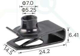 99429 Закладна скоба(гайка) под болт 6мм 12.5х19.5
