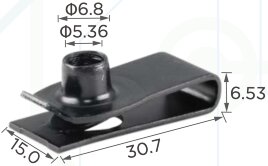 99430 Закладна скоба(гайка) под болт 6мм 12.5х30 GM, Ford