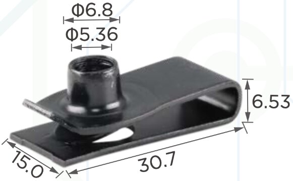 99430 Закладна скоба(гайка) под болт 6мм 12.5х30 GM, Ford