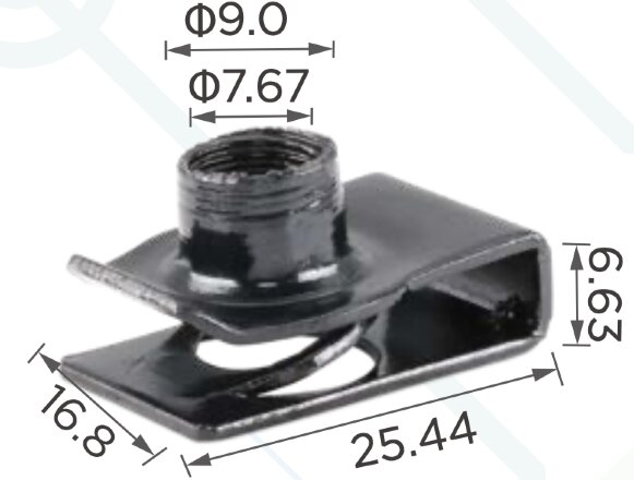 99431 Закладна скоба(гайка) под болт 8мм 13.5х25