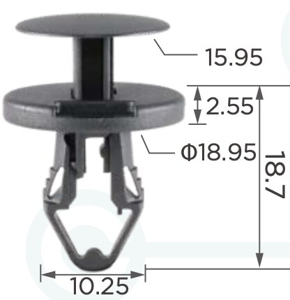 97540 Клипса молдинга JEEP, Chrysler, GM 5116530AA,15296830
