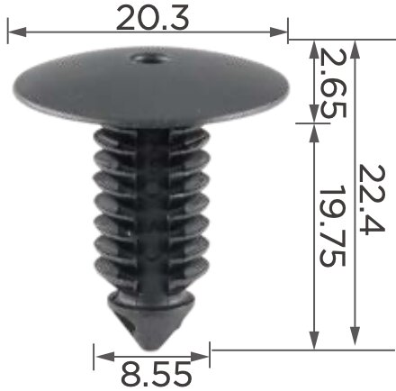 97541 Клипса молдинга JEEP, Chrysler, GM 4860379AA