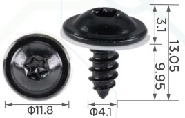 99436 Саморез автомобильный под шлиц типа TORX с толщиной ножки 4мм VW WHT005348