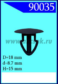 90035 Клипса внутренней отделки RENAULT