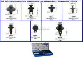 S-08 Набор винтовых колышков для японских авто (7 наименований -175 штук.)