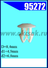 95272 Клипса автомобильная (крепёжное изделие) универсальное