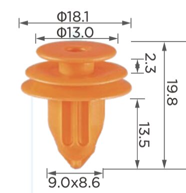 97607 Клипса автомобильная (крепёжное изделие) FORD W718230S300