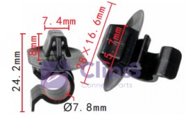 95024-1 Фиксатор упора капота 8mm Peugeot, Citroen 792827