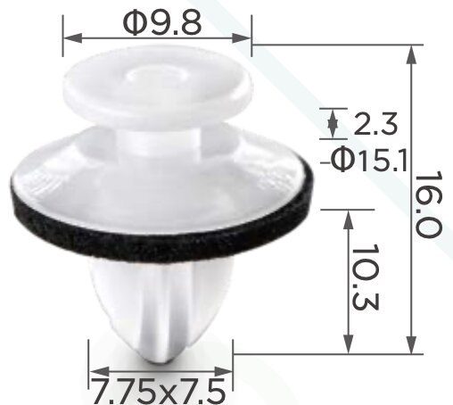 89161 Клипса крепежная TOYOTA 90467A0032, 9046707221