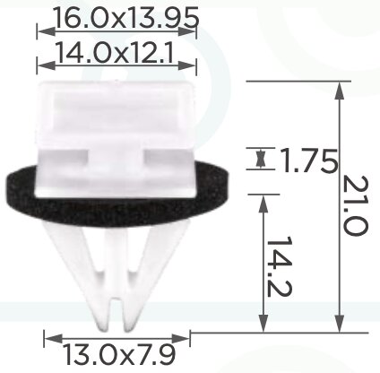 97609 Клипса автомобильная (крепёжное изделие)  Buick, Cadillac, Chevrolet, GM, GMC