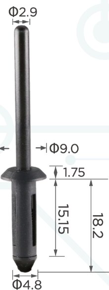 97610 Клипса автомобильная (крепёжное изделие)  Buick, Cadillac, Chevrolet, GMC