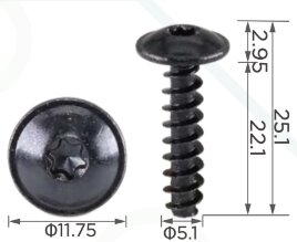 99447 Саморез автомобильный под шлиц типа TORX с толщиной ножки 5.2 VAG N90739704