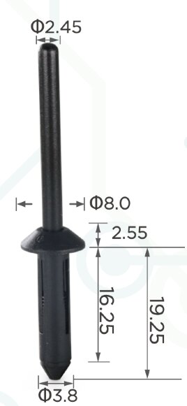 97611 Заглушка автомобильная (крепёжное изделие)